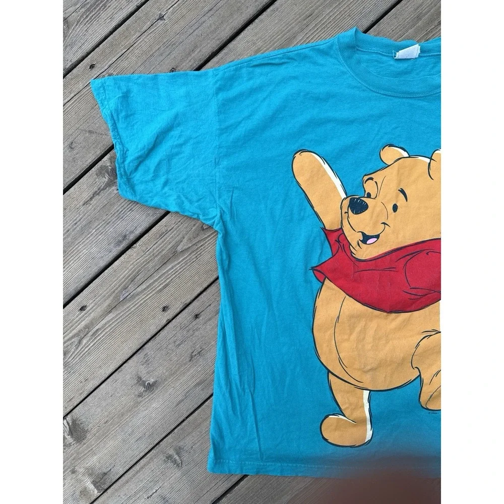Vintage 90s Disney Winnie the Pooh Turquoise T Shirt Sun Sportswear USA XXL